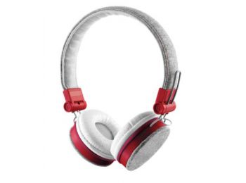 Fejhallgató, összehajtható kivitel, 3,5 mm jack, TRUST Fyber, szürke-piros (TR20073)