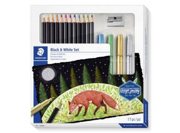 Színes ceruza készlet, hatszögletű, hegyezővel, dekorma