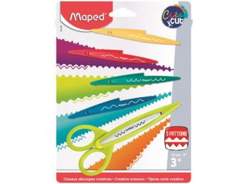 Olló, cikkcakk, MAPED Créa Cut, 5 különböző minta (IMA
