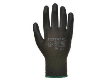 Szerelőkesztyű, tenyéren mártott, 7-es méret, fekete (M