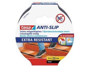 Csúszásgátló szalag, 25 mm x 5 m, TESA Anti-slip, fekete