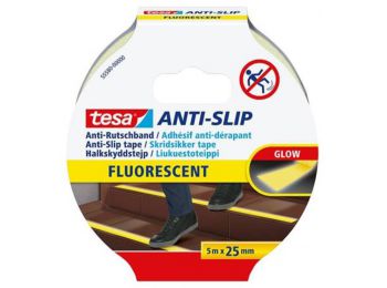 Csúszásgátló szalag, 25 mm x 5 m, TESA Anti-Slip, fluore