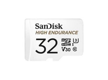Memóriakártya, microSDHC, 32GB, C10/UHS-I/U3/V30, SANDISK High Endurance (MSMS32GHE)