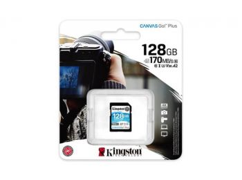 Memóriakártya, SDXC, 128GB, C10/UHS-I/U3/V30, KINGSTON Can