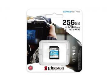 Memóriakártya, SDXC, 256GB, C10/UHS-I/U3/V30, KINGSTON Can