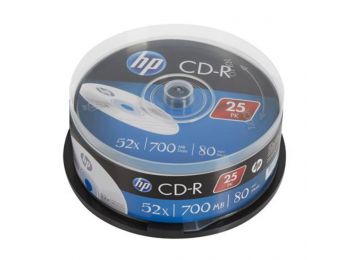 CD-R lemez, 700MB, 52x, hengeren, HP (CDH7052B25)