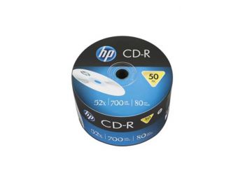 CD-R lemez, 700MB, 52x, zsugor csomagolás, HP (CDH7052Z50)