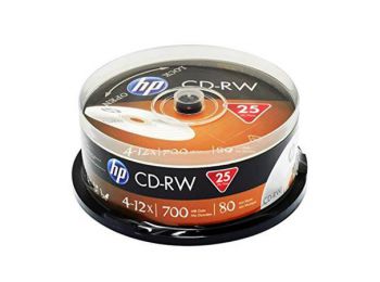 CD-RW lemez, újraírható, 700MB, 4-12x, hengeren, HP (CDHU