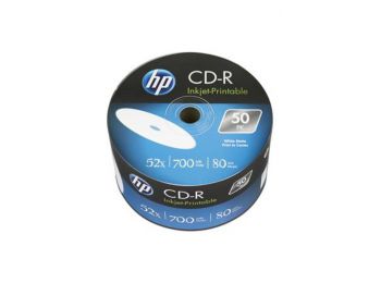 CD-R lemez, nyomtatható, 700MB, 52x, zsugor csomagolás, HP