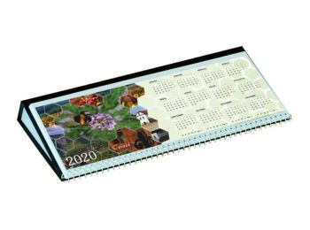 Naptár, asztali, fekvő, CSÍZIÓ, Öko, fekete (NCSFFK)