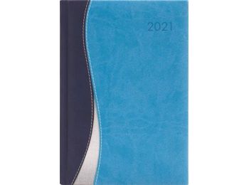 Naptár, tervező, A5, napi, DAYLINER, Dubai, kék-türkiz (