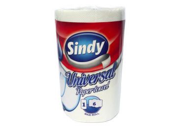 Kéztörlő, tekercses, 300 lap, Sindy Universal (KHHVP009H)