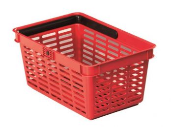 Bevásárlókosár, műanyag, 19 l, DURABLE, piros (DB180156