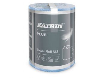 Háztartási papírtörlő, tekercses, 3 rétegű, 220 lap, KATRIN, világoskék (KHH676)