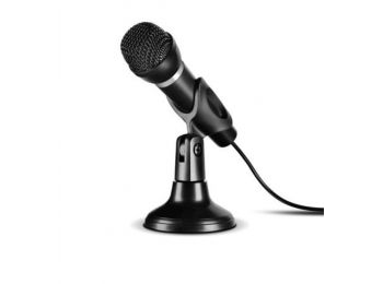 Mikrofon, asztali-kézi, vezetékes, USB, SPEEDLINK Capo, fekete (SLMUCAB)