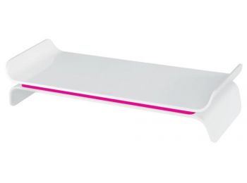 Monitorállvány, állítható, LEITZ Ergo Wow, rózsaszín 