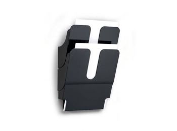 Prospektustartó, fali, álló, A4, DURABLE FLEXIPLUS 2, fek