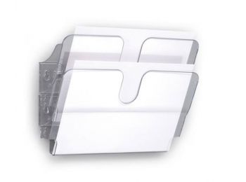 Prospektustartó, fali, fekvő, A4, DURABLE FLEXIPLUS 2, át