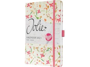 Naptár, A5, heti, 2021, kemény borító, SIGEL Jolie, Bloo