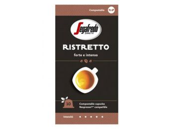 Kávékapszula, 10 db, SEGAFREDO Ristretto  - Nespresso® kompatibilis ökológiailag lebomló kapszula (KHK728)