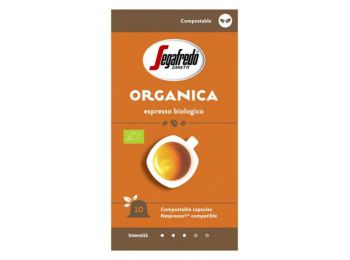Kávékapszula, 10 db, SEGAFREDO Organica  - Nespresso® kompatibilis ökológiailag lebomló kapszula (KHK729)