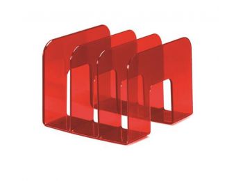 Könyvtámasz-és katalógustartó, műanyag, DURABLE Trend, áttetsző piros (DB1701395003)