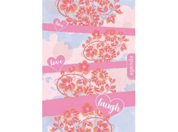Naptár, tervező, A5, heti, DAYLINER, Colors, love (NCA5HLV