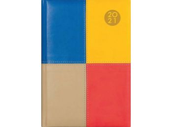 Naptár, tervező, A5, heti, DAYLINER, Funny, kék-sárga (N