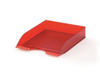 Irattálca, műanyag, DURABLE, Basic, áttetsző piros (DB17