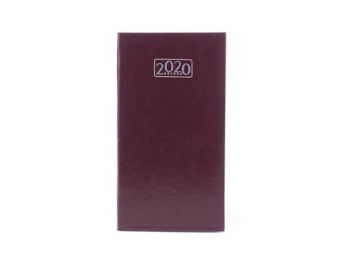 Zsebnaptár, álló elrendezésű, VICTORIA, bordó (2021 é