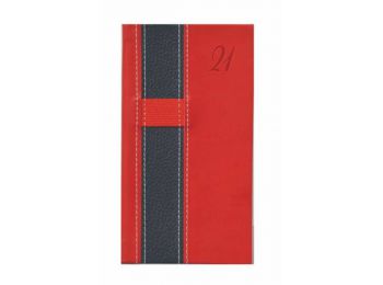 Zsebnaptár, álló elrendezésű, TOPTIMER Vario, piros-ké