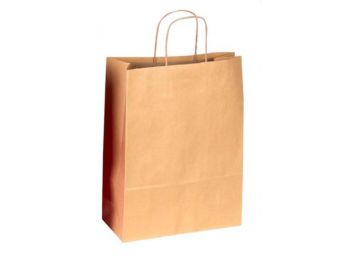 Ajándéktasak, 18x8x21 cm, APLI, barna (LCA101852)