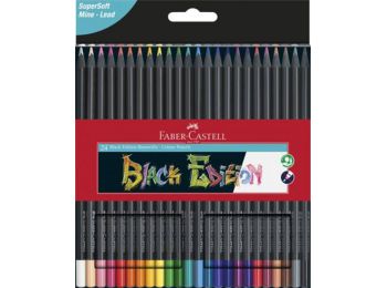 Színes ceruza készlet, háromszögletű, FABER-CASTELL Black Edition,  24 különböző szín (TFC116424)