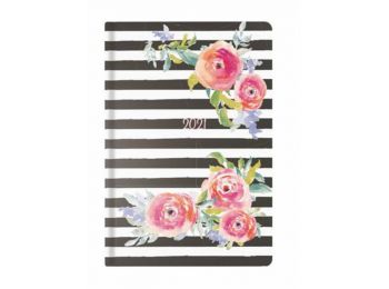 Naptár, tervező, B6, heti, TOPTIMER, Joy flexi, csíkos (N