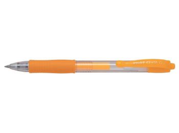 Zseléstoll, 0,37 mm, nyomógombos, PILOT G-2 Neon, narancs (PG2N7N)