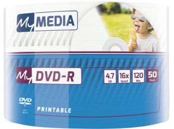DVD-R lemez, nyomtatható, 4,7GB, 16x, zsugor csomagolás, M