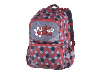 Hátizsák, anatómiai, PULSE Lady Bug, szürke-piros-fekete