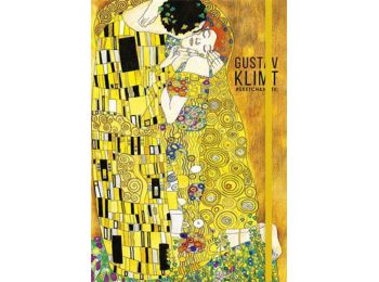 Skiccfüzet, pontrácsos, A5, 80 lap, keményfedeles, SHKOLYARYK, Klimt&Van Gogh, vegyes (SB80359D)