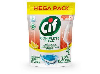 Mosogatógéptabletta, 70 db, CIF Complete Clean All-in-One, citrom (KHT725)