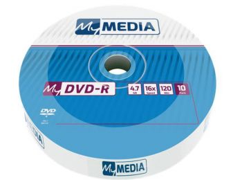 DVD-R lemez, 4,7 GB, 16x, zsugor csomagolás, MYMEDIA (DVDM-
