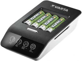 Elemtöltő, AA/AAA, 4xAA 2100 mAh, LCD kijelző, 15 perces töltés, VARTA (VTL17)