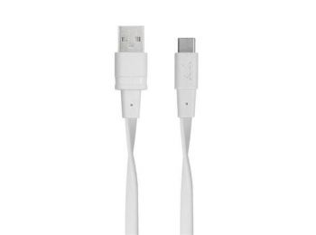 USB kábel, USB 2.0 - USB-C, 1,2 m, RIVACASE 6002 WT12, feh