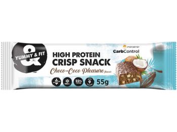 Fehérjeszelet, gluténmentes, 55 g, FORPRO High Protein Crisp Snack, csokoládé-kókusz (KHTEK029)