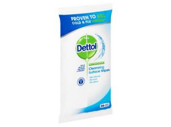 Felülettisztító kendő, antibakteriális, 36 db, DETTOL (