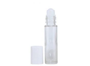 Mini golyós üvegcse fehér kupakkal 10 ml