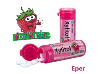 Gyermek rágógumi eper ízű 30 db - Xylitol Kids