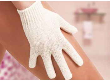 Radírozó, 5 ujjas masszázskesztyű 1 pár