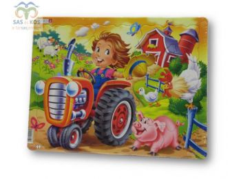 Larsen maxi puzzle 15 db-os Állatok a tanyán