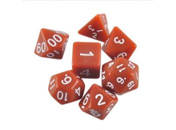 Dobókocka szett - teli barna (7 darabos) - /EV/