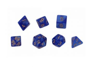 Dobókocka szett - márványkék (7 darabos) - /EV/